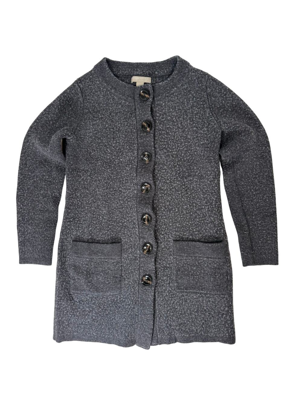 Banana Republic Long Cardigan Sweater Women's Medium Gray Acrylic Wool